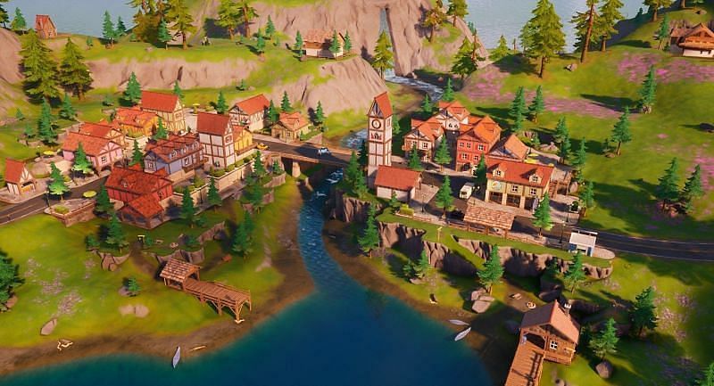 Misty Meadows, according to in-game files that have been uncovered by data miners, is likely getting destroyed. (Image via Epic Games)