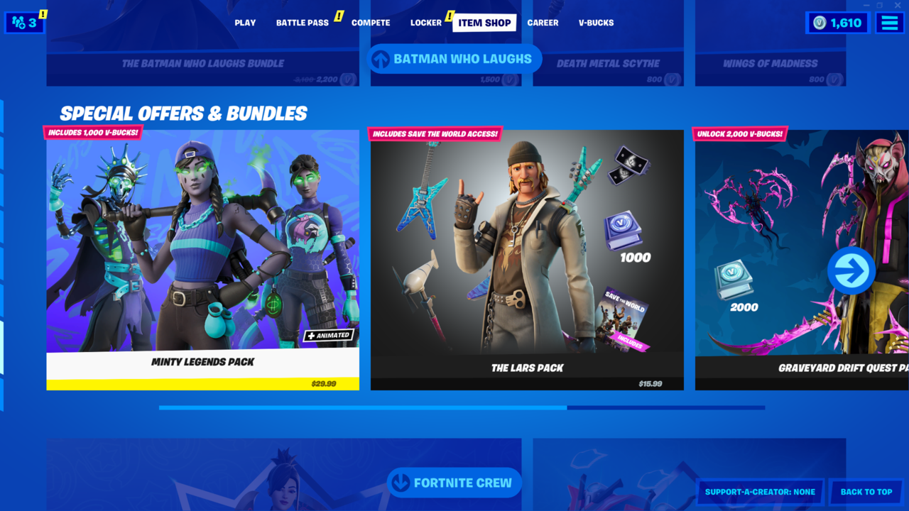 Contenu de la boutique d'objets Fortnite aujourd'hui - 3 novembre 2021 : pack Minty Legends et plus