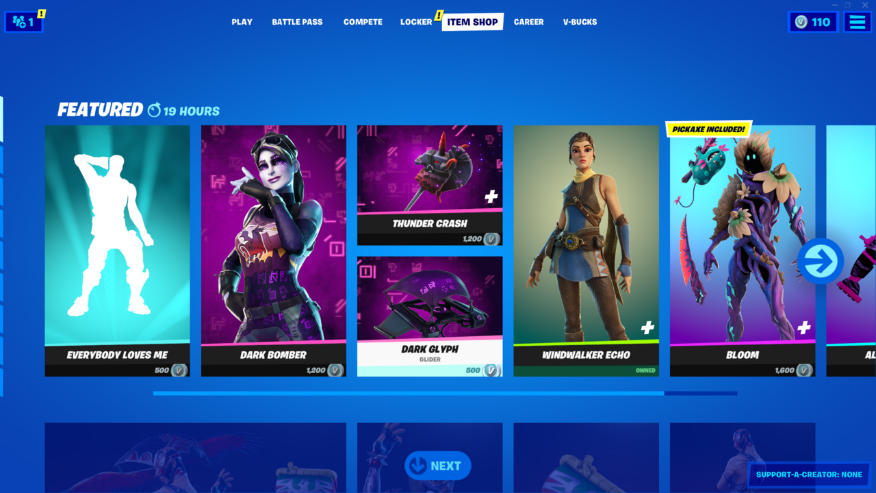 Contenu de la boutique d'objets Fortnite aujourd'hui - 1er décembre 2021 : retour de Dark Bomber