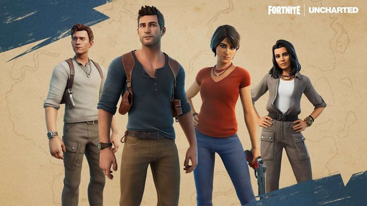 Les skins Fortnite Uncharted incluent des versions de jeux vidéo et de films de Nathan Drake et Chloe Frazer