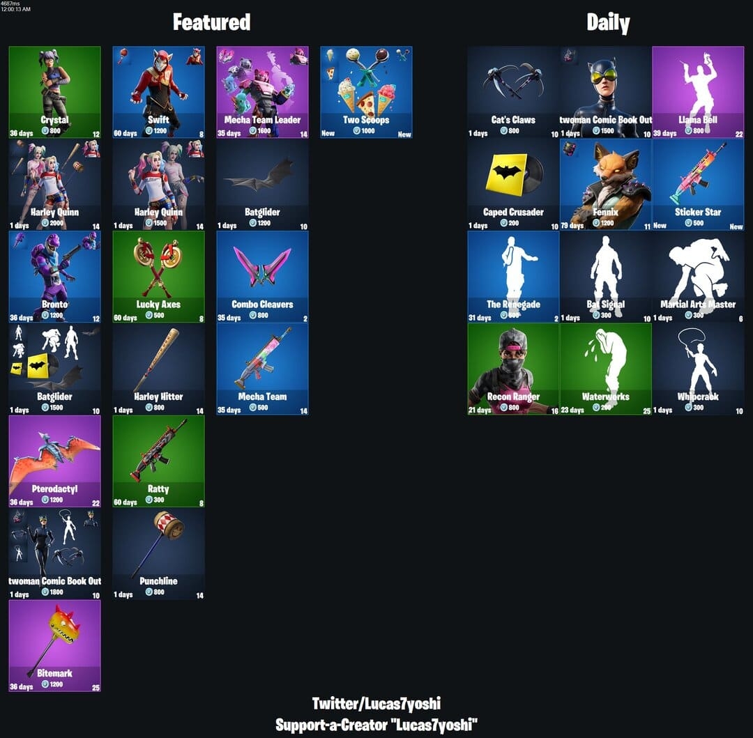 Fortnite, magasin de jour 27 avril 2022