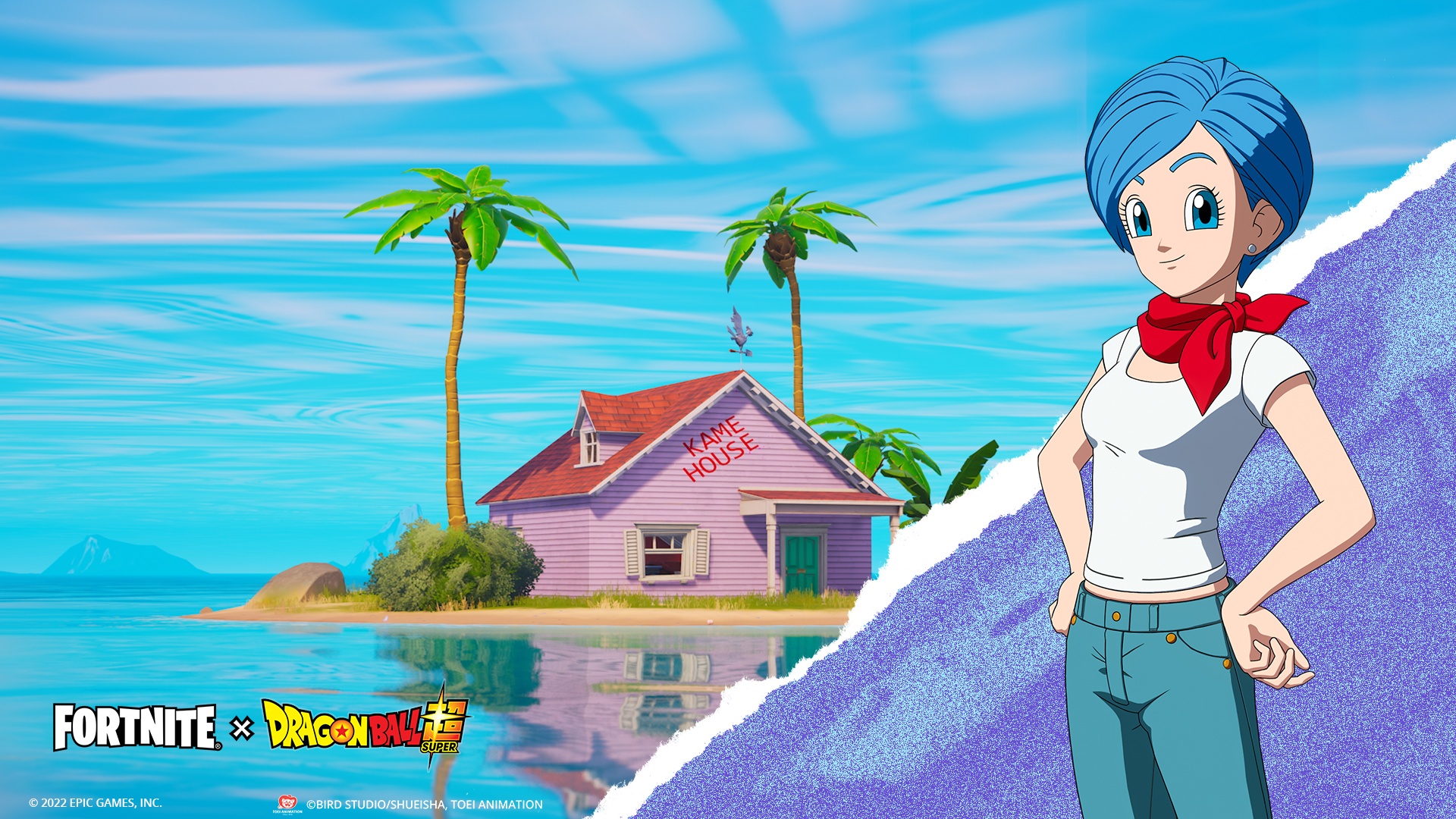 atout de kame house avec bulma dans le jeu