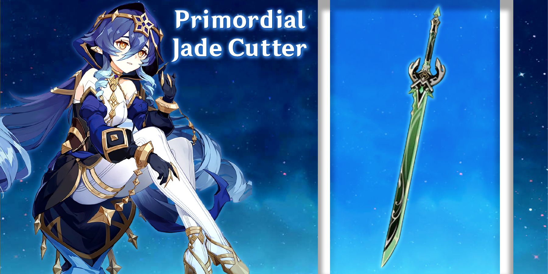 layla avec coupeur de jade primordial dans l'impact de genshin