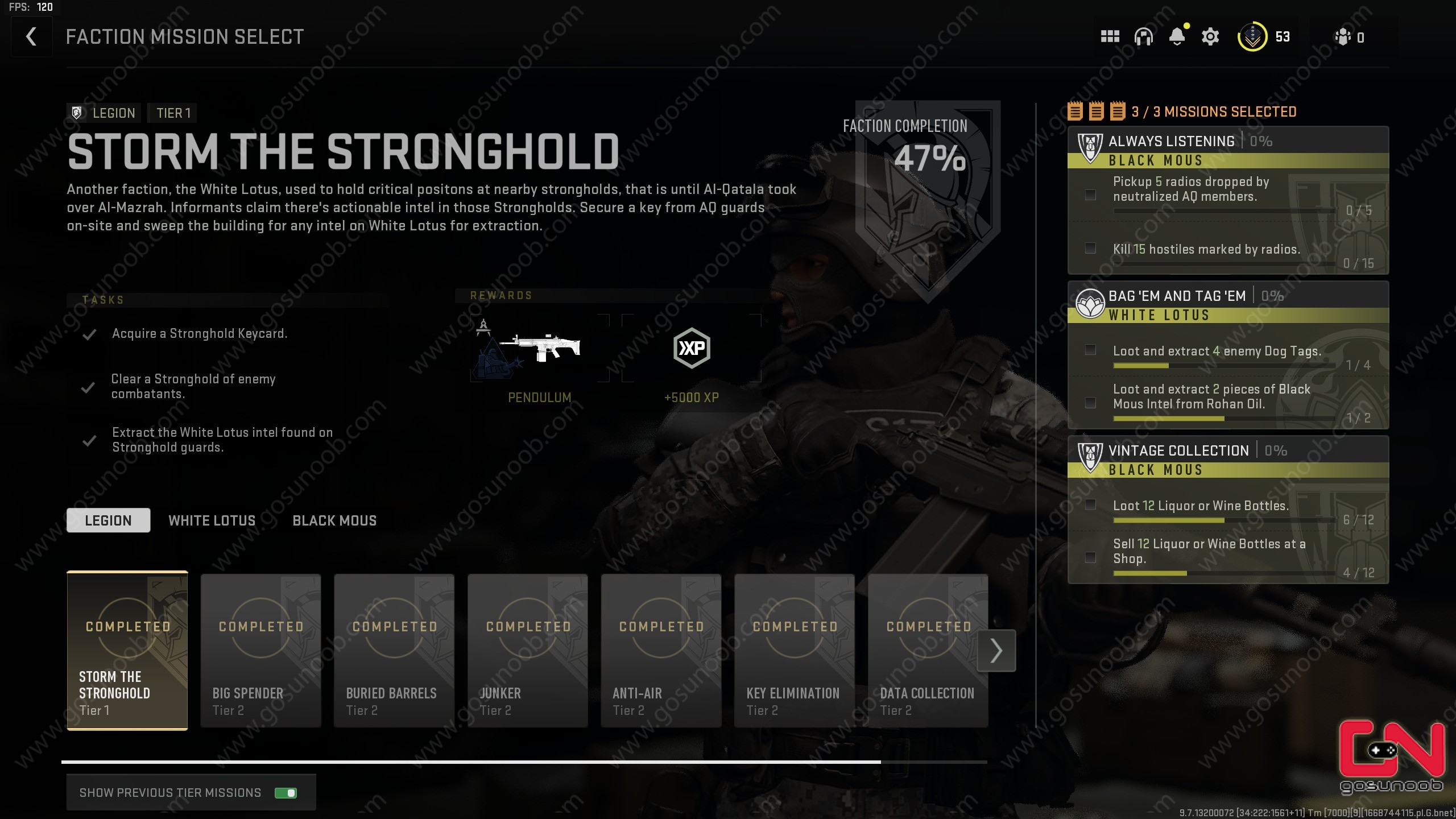 Les missions de niveau 3 ne s'affichent pas et disparaissent Bug DMZ Warzone 2