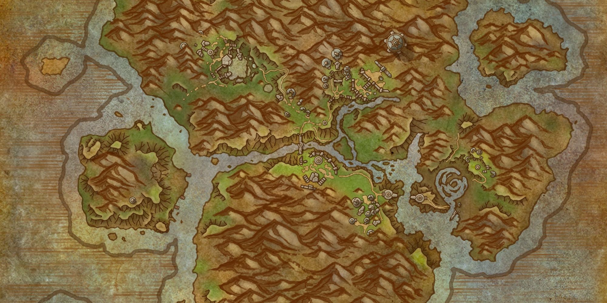 Une carte du Forbidden Reach de World of Warcraft, la zone de départ de l'extension Dragonflight.