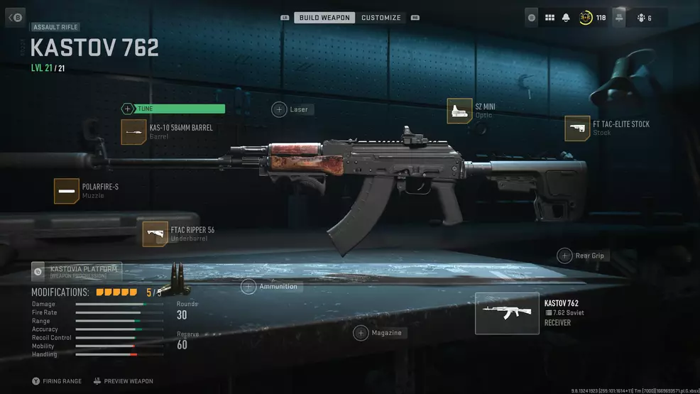 Le Kastov 762 de l'Armurier dans Modern Warfare 2