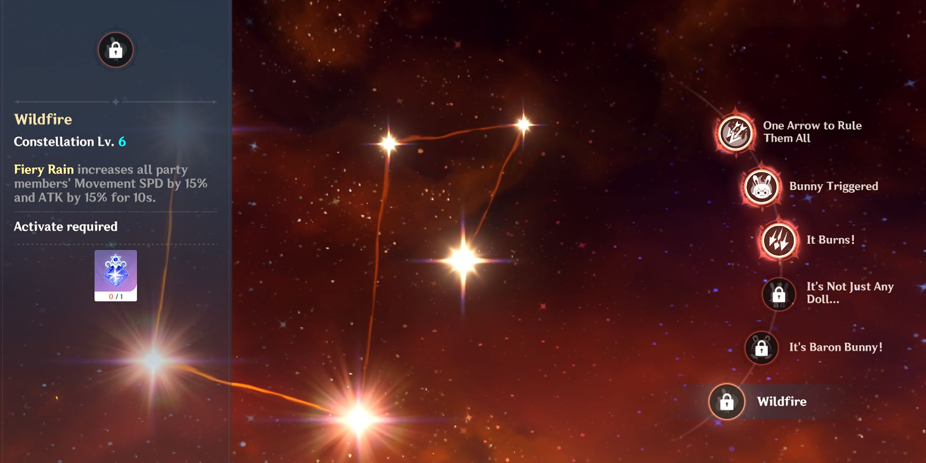 constellation c6 ambre dans l'impact de genshin