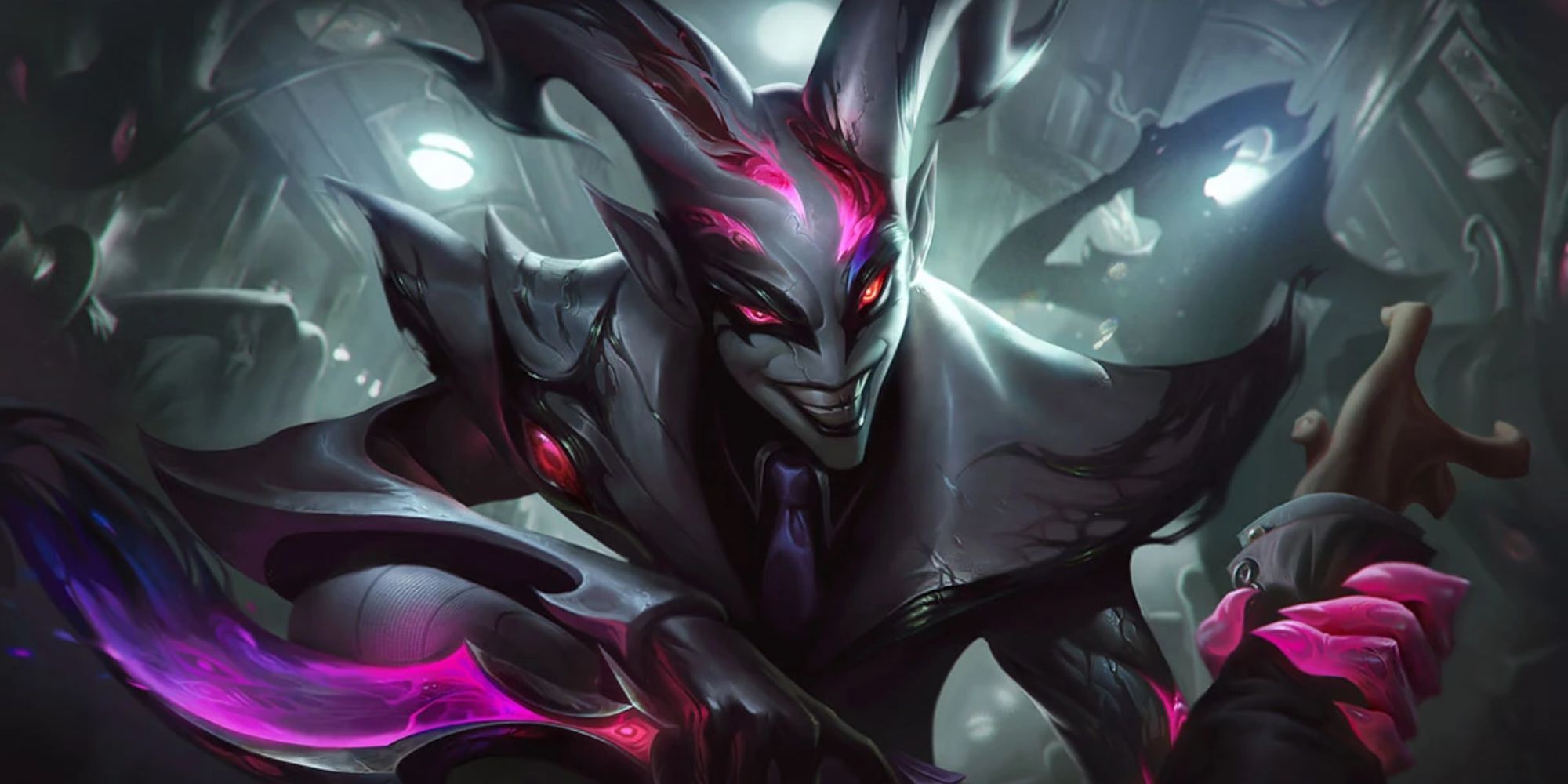 League of Legends Crime City Cauchemar Shaco Splash Art