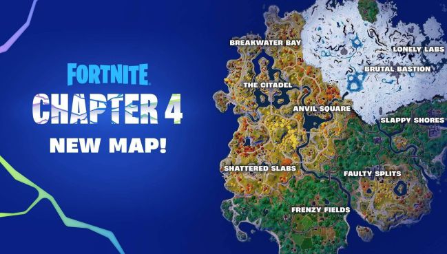 Fortnite Chapitre 4 - Saison 1 : chaque nouvel emplacement du jeu