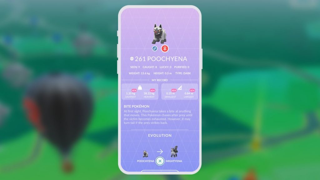 Pokémon Records les plus grands et les plus petits dans Pokemon GO