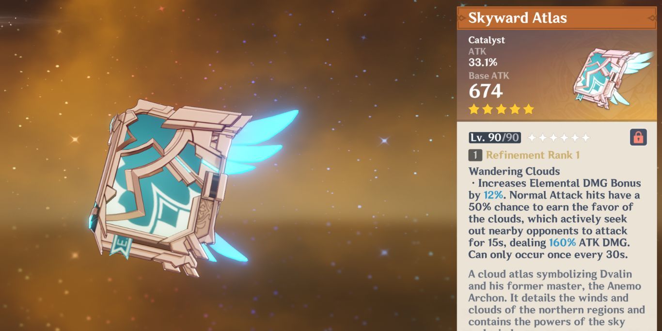 Genshin Impact Skyward Atlas avec description