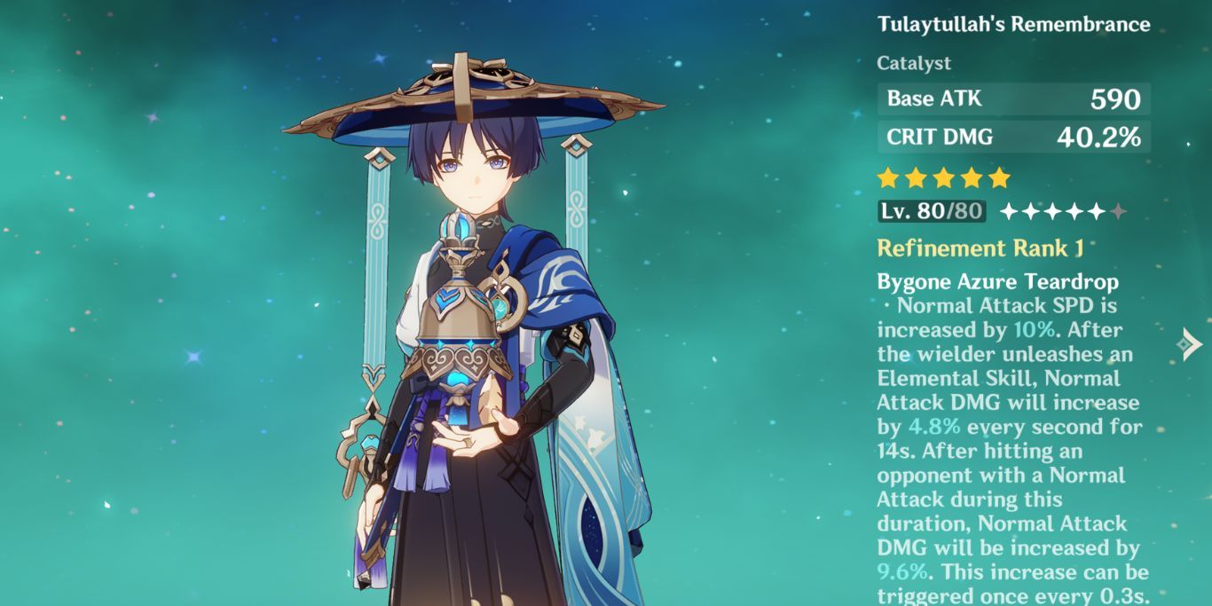 Genshin Impact Wanderer tenant le souvenir de Tulaytullah