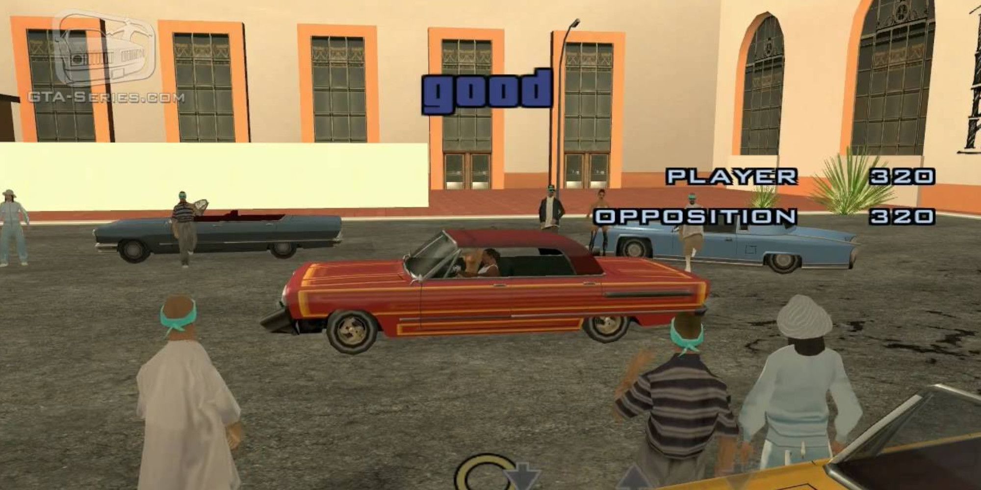 Un joueur s'engage dans une bataille lowrider