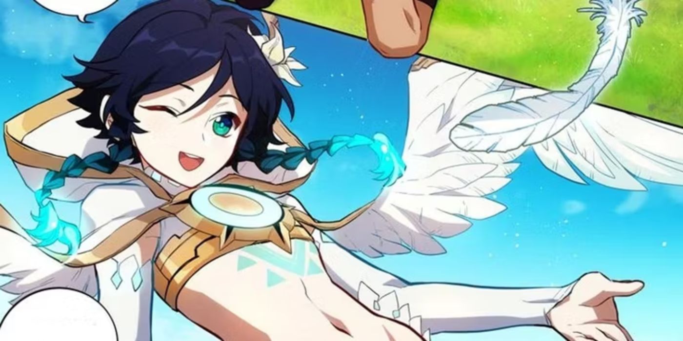 La tenue d'archonte de Venti dans le manga de Genshin Impact.