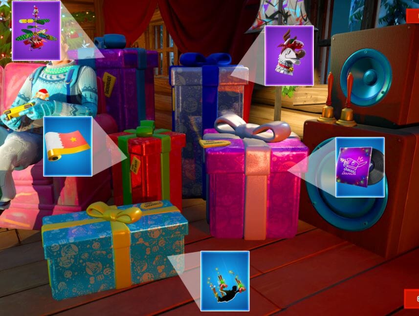 quels cadeaux sont quoi dans fortnite 2022