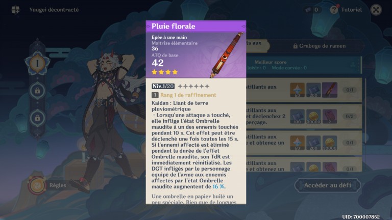 Genshin Impact, Kimodameshi d'Akitsu : Une arme exclusive et plus de 1000 primo-gemmes à y récupérer !