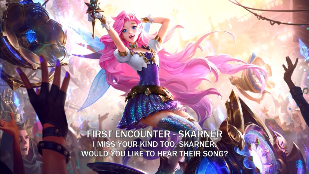 Toutes les courses de League of Legends Runeterra présentées dans Arcane La ligne vocale de Seraphine se moquant de Skarner qui a depuis été retirée du jeu