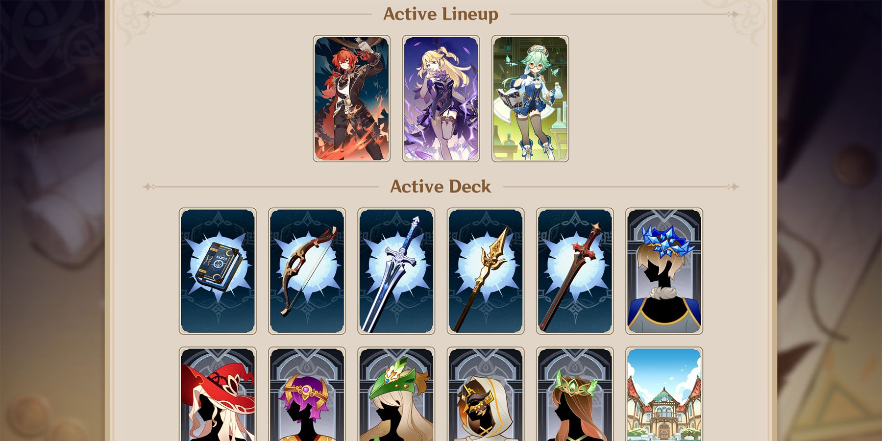 comment construire et changer de deck dans genshin imapct génie invokation tcg