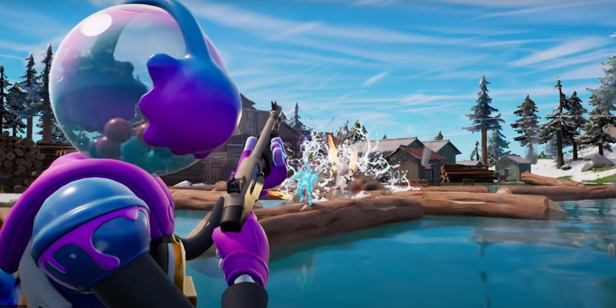 gumbo utilisant un fusil de chasse fortnite
