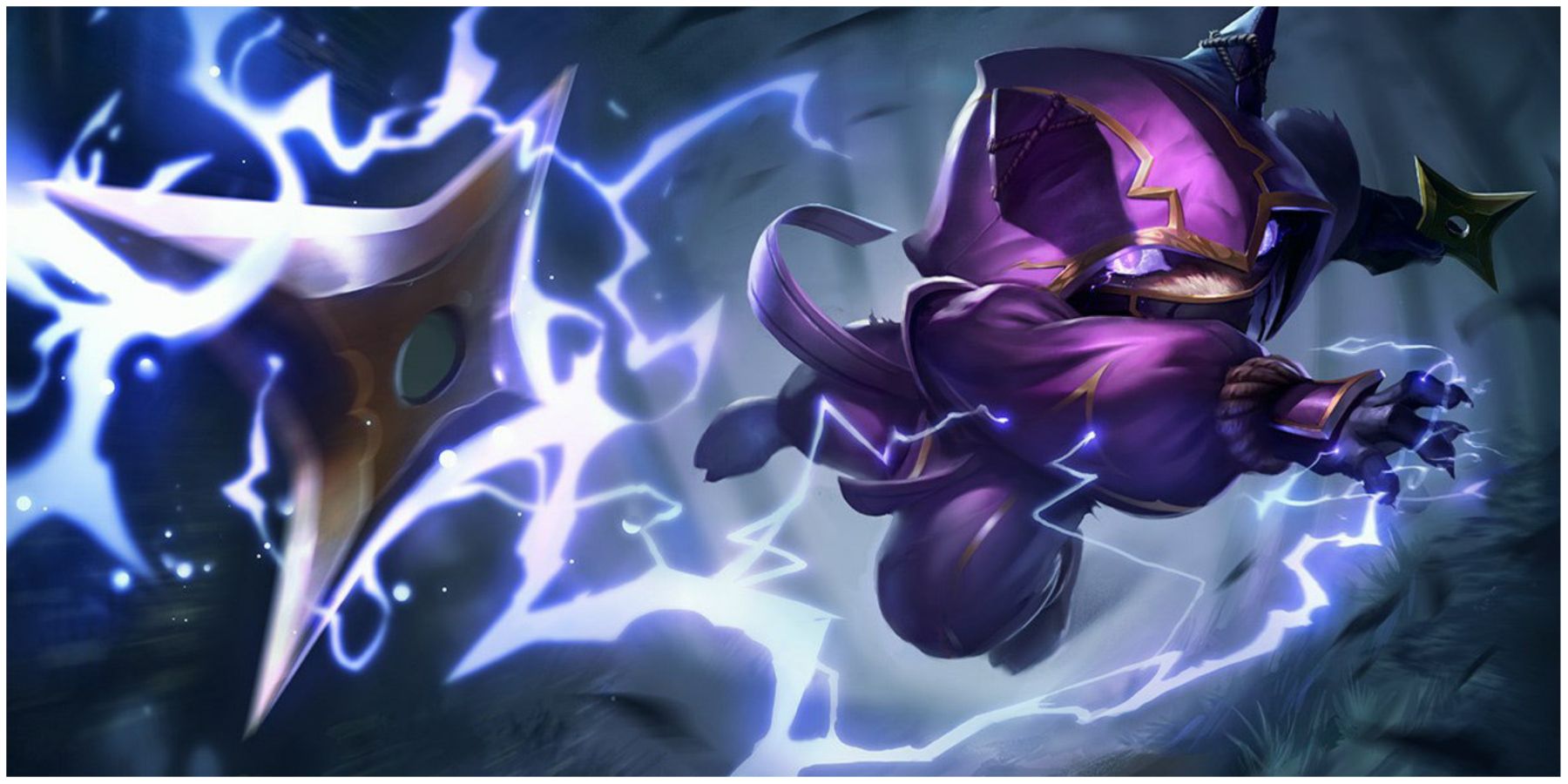Kennen lance un kunai électrifié