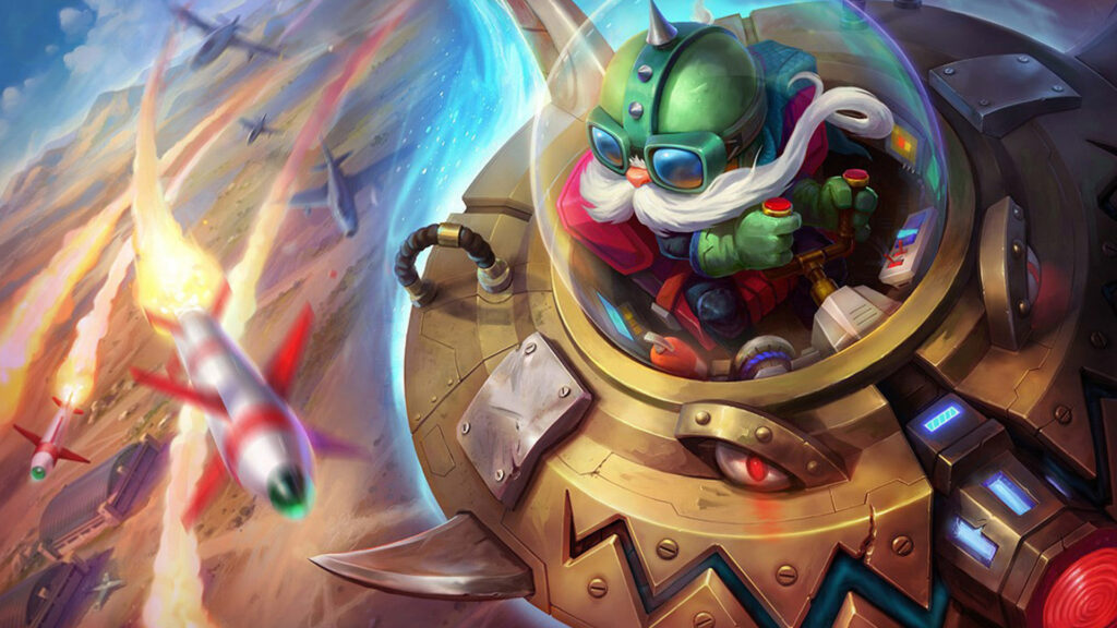 League of Legends OVNI Corki splash art