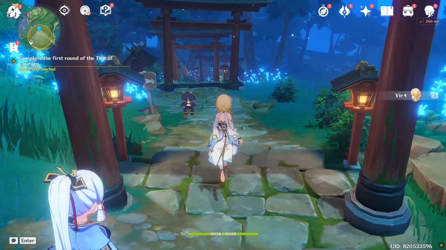 Guide de quête Genshin Impact Test of Courage