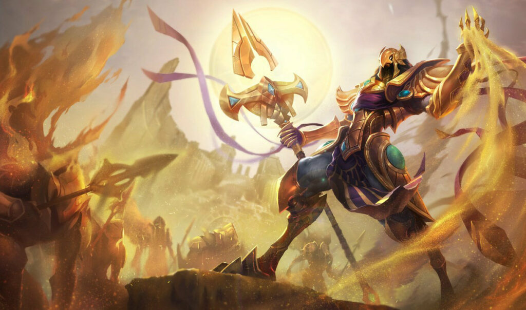 7 champions avec la meilleure histoire de League of Legends qui méritent leur propre série animée League of Legends, illustration d'éclaboussure d'Azir