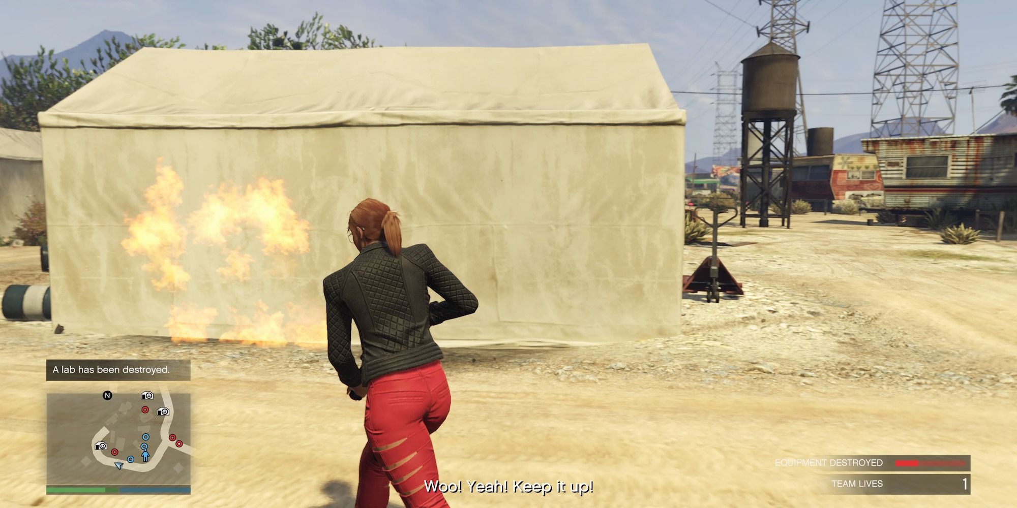 Grand Theft Auto en ligne détruire l'équipement de laboratoire