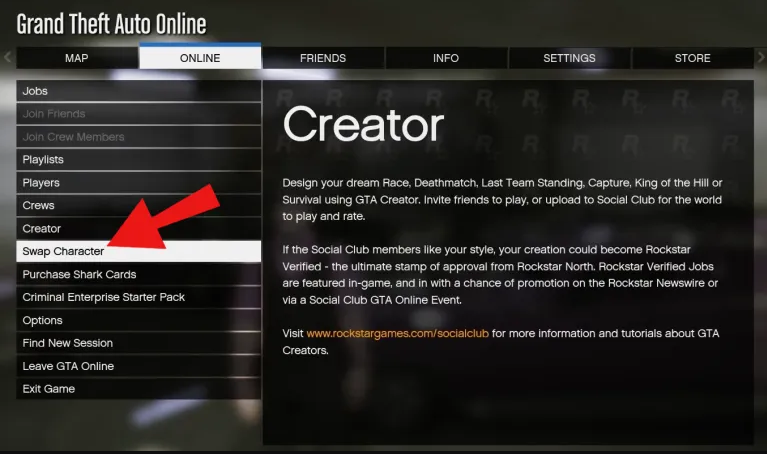 Comment changer de personnage dans GTA 5 Online