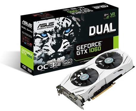 ASUS Dual Series GeForce GTX 1060 OC Edition 3 Go