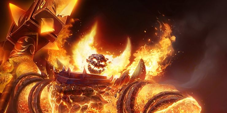Laval Giant Ragnaros agitant sa masse dans le jeu vidéo World of Warcraft