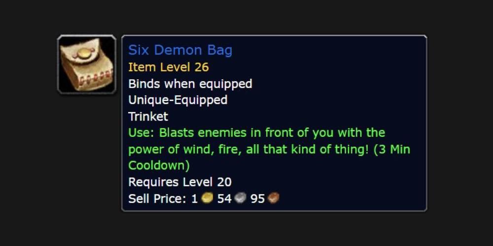 Sac WoW Six Démons