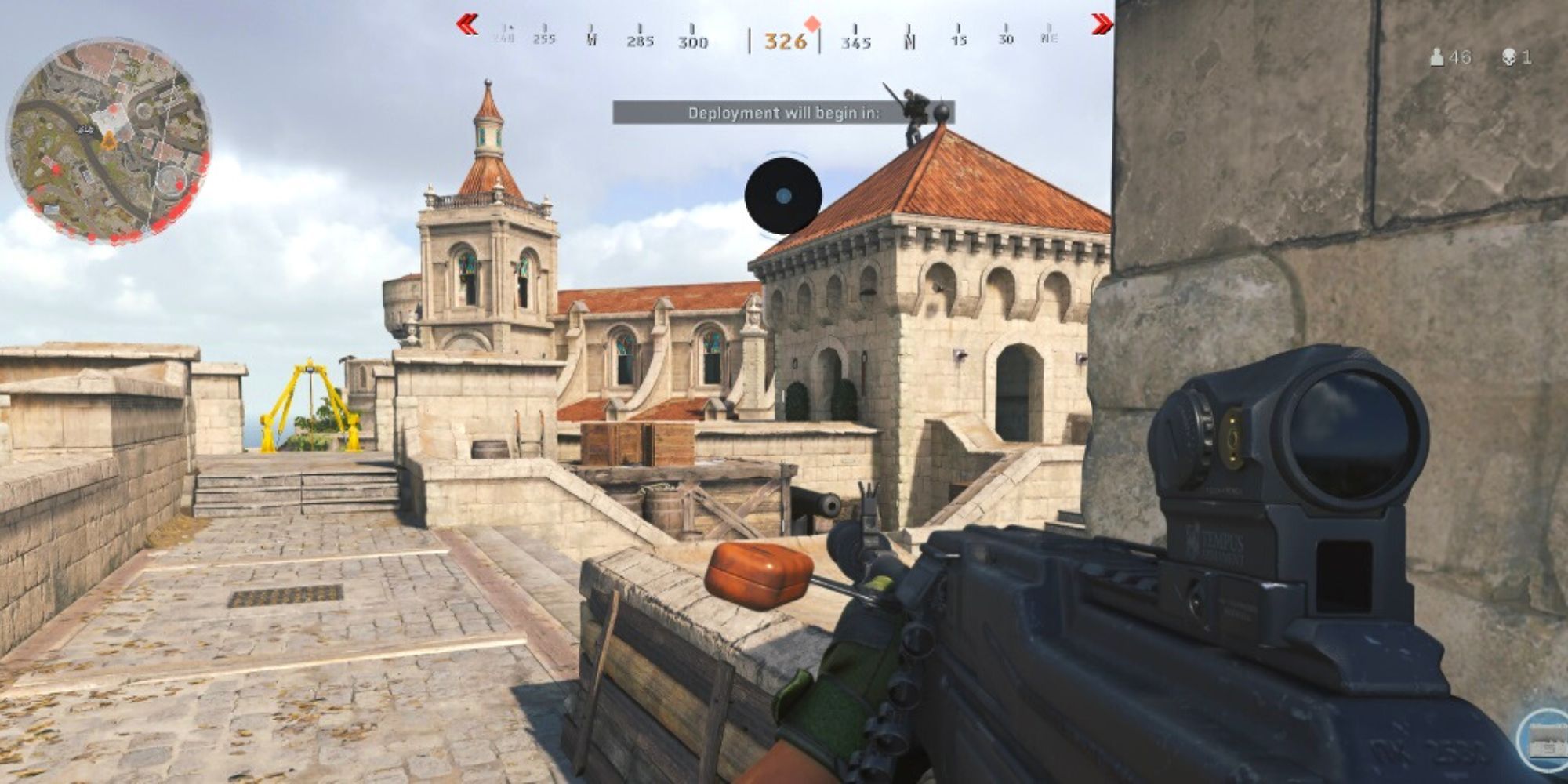 Une passerelle dans la zone de la guérite de Call of Duty Warzone Fortune's Keep