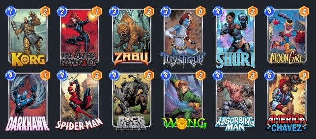 Liste de deck des rochers impitoyables