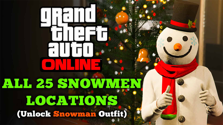 Guide du débutant pour trouver tous les emplacements des bonhommes de neige de GTA Online avec une carte