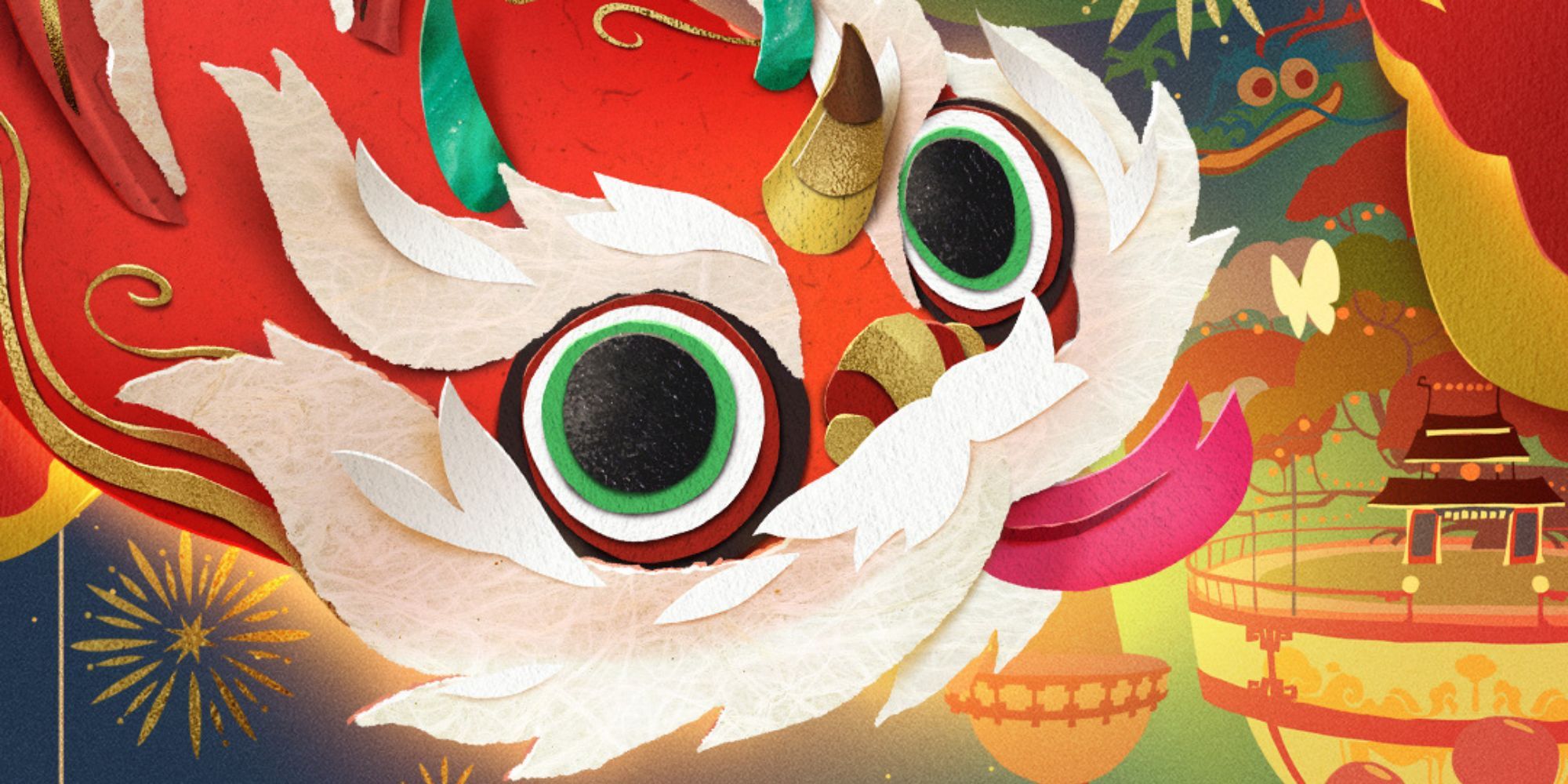 Image shows Lion Dance Poggles.