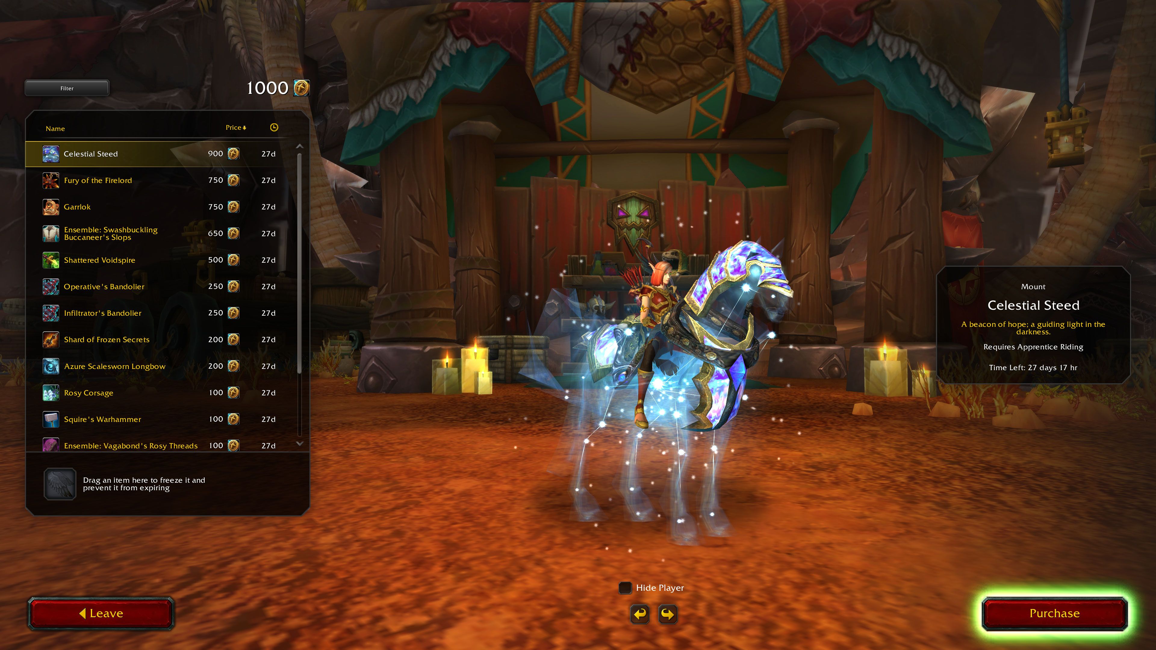 Destrier céleste WoW