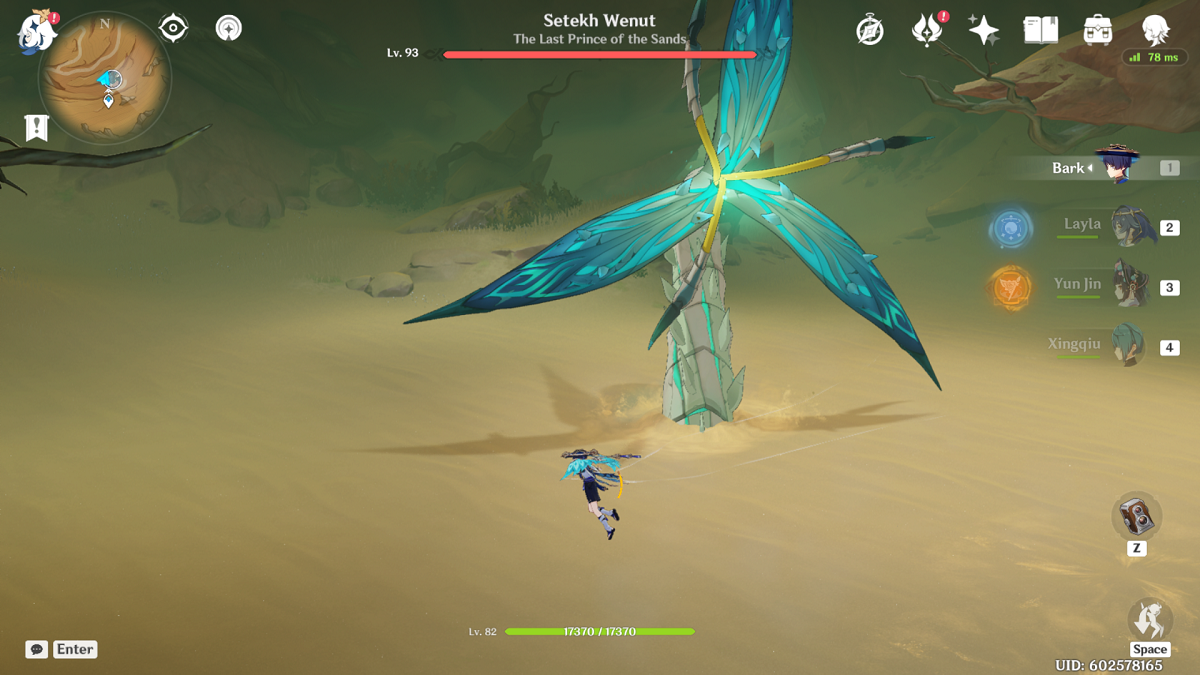 Où se trouve l'emplacement de Setekh Wenut à Genshin Impact?