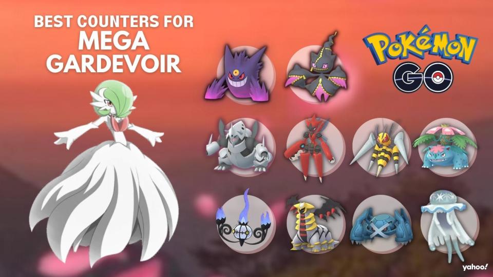 Les meilleurs compteurs de Mega Gardevoir sont : Mega Gengar, Mega Banette, Mega Aggron, Mega Scizor, Mega Beedrill, Mega Venusaur, Chandelure, Girantina, Nihilego et Metagross (Photo : Niantic, Nintendo)