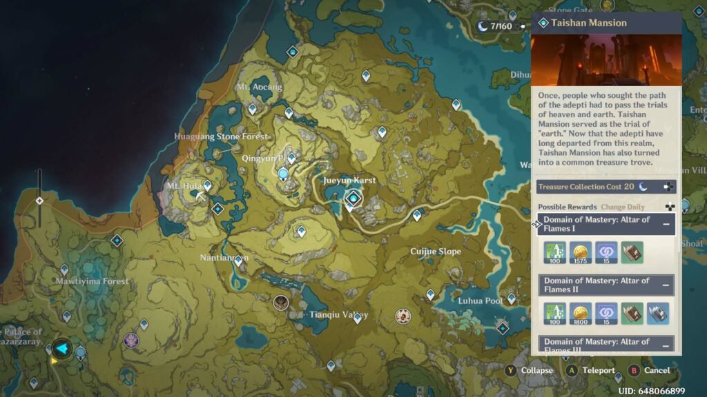 Genshin Impact - Manoir Taishan - Liyue