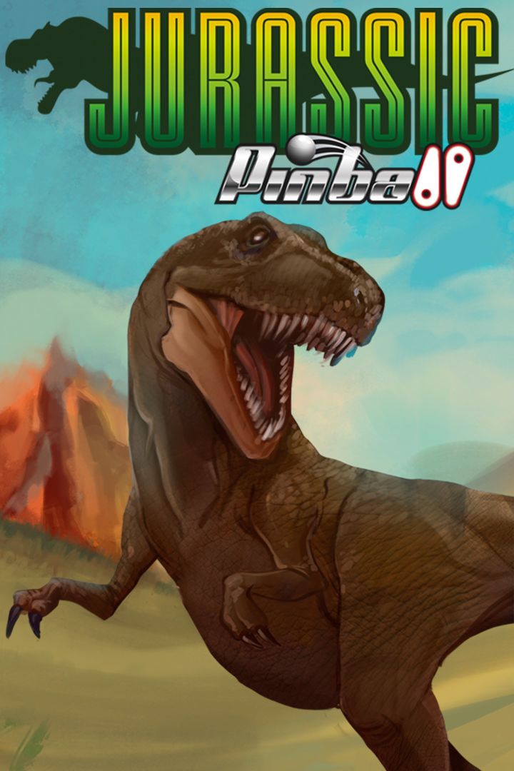 Art de la boîte de flipper jurassique