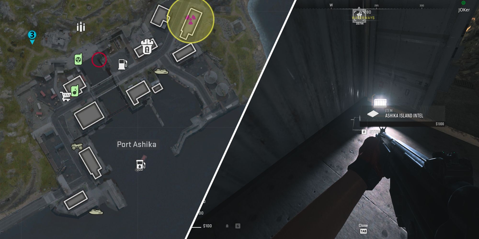 où trouver le Ashika Island Intel pour la mission Muddy Waters dans la DMZ de Warzone 2 