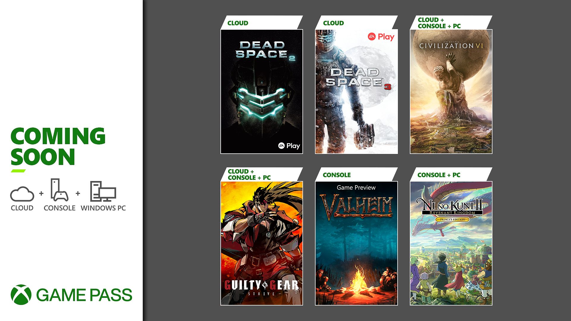 À venir sur Xbox Game Pass : Guilty Gear -Strive-, Sid Meier's Civilization 6, Valheim, et plus encore