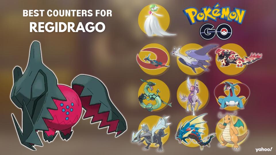 Les meilleurs compteurs pour Regidrago sont Mega Gardevoir, Mega Salamence, Mega Latios, Rayquaza, Primal Groudon, Palkia, Salamence, Kyurem, Mega Gyarados et Dragonite.  (Photo : Niantic, Nintendo)