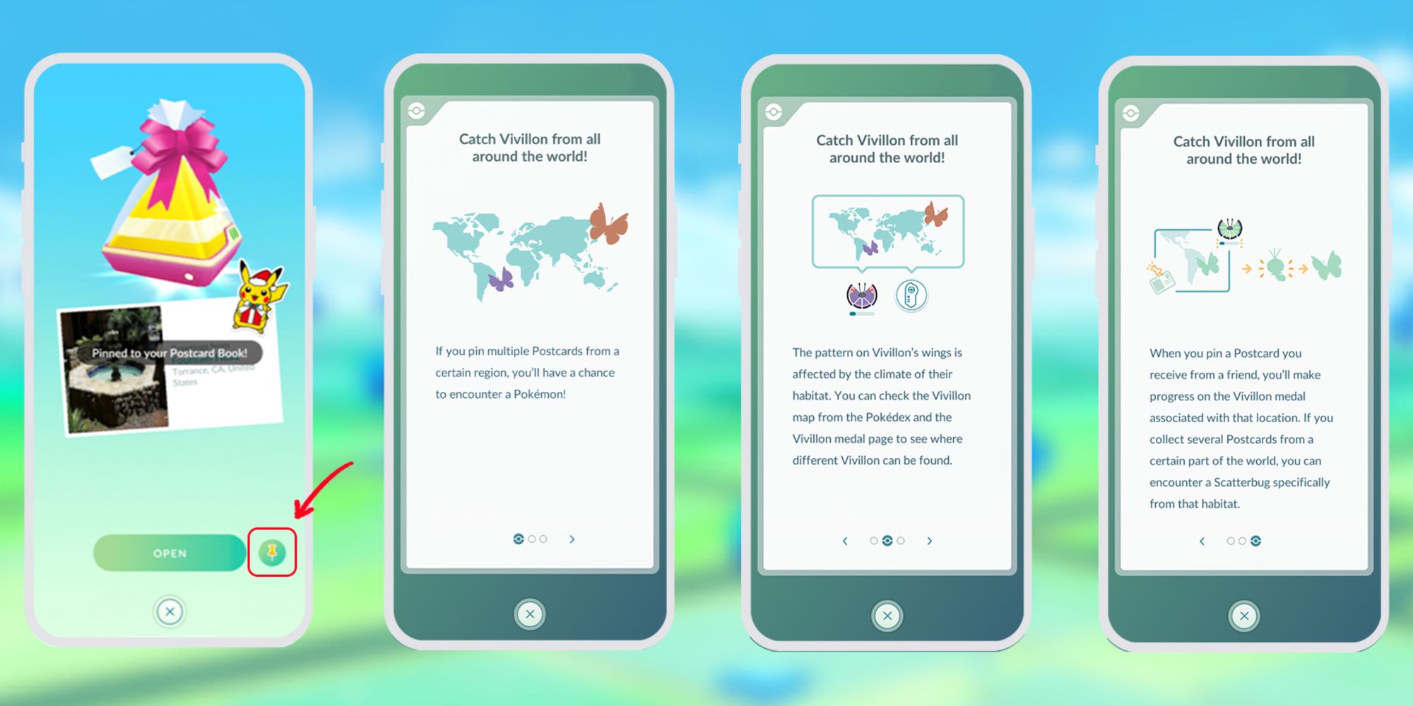 carte postale vivillon