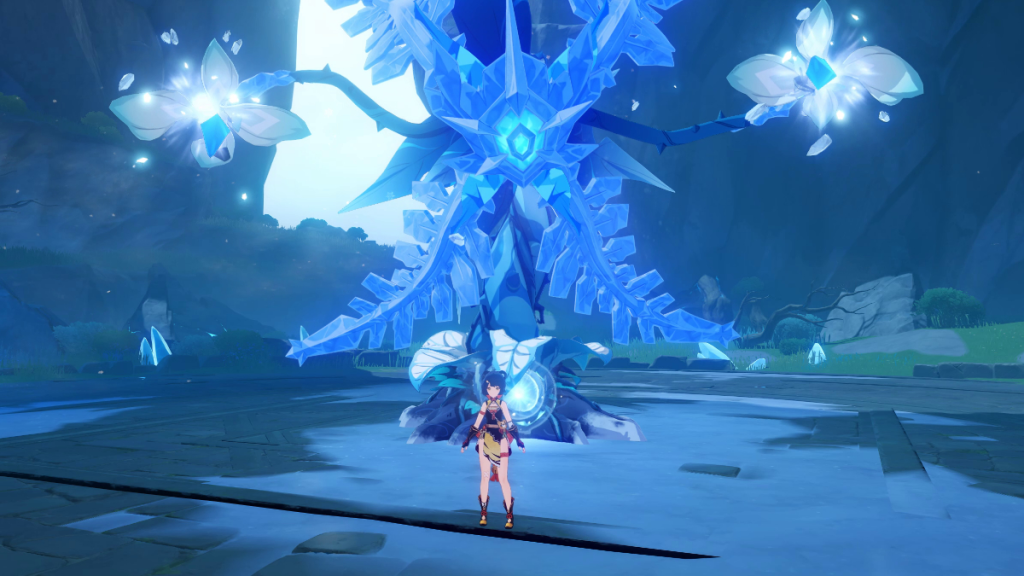 Cryo Regisvine dans Genshin Impact avec Xiangling