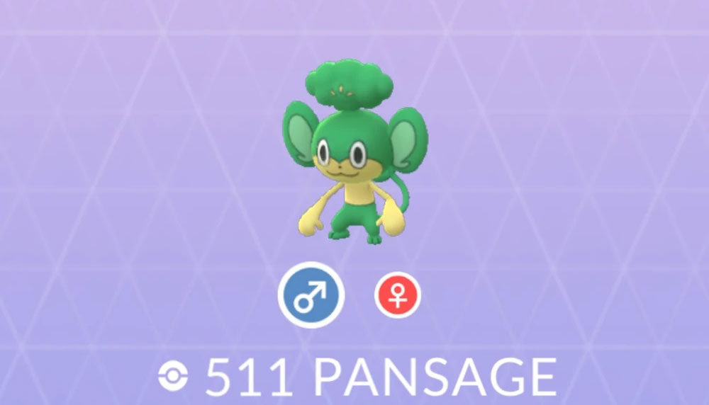 Pokémon GO Pansage, Pansear, Panpour Emplacements