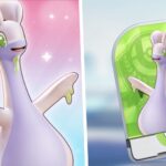 Image of Goodra split with the Goodra Unite License from Pokemon Unite