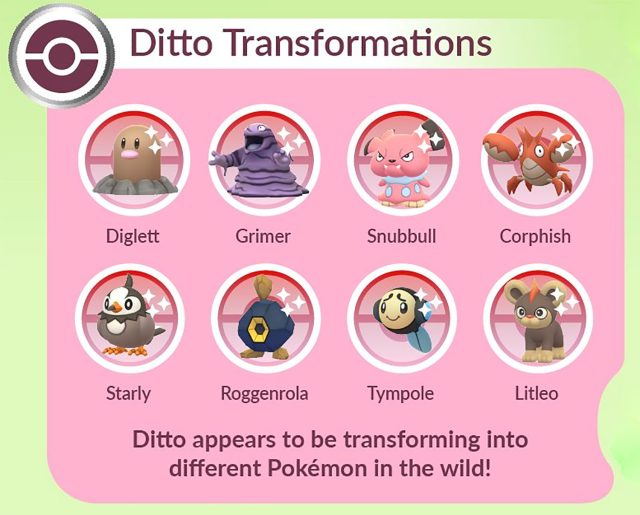 Idem Transformation dans Pokemon Go