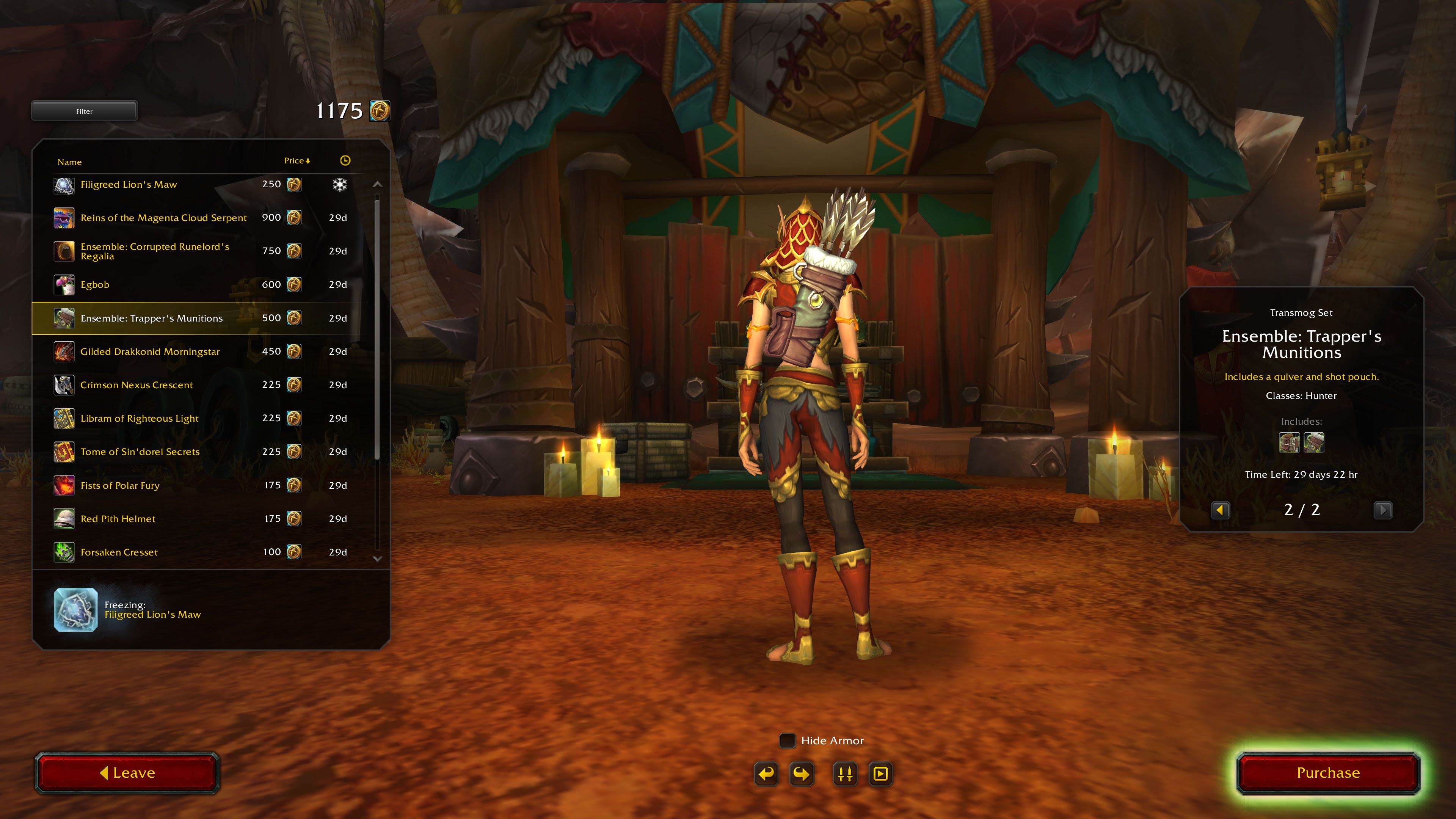 Munitions de trappeur WoW
